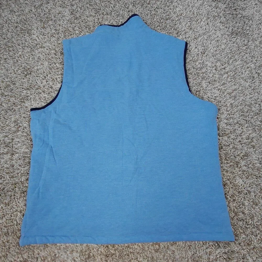 Peter Millar Vest Mens XL Blue Reversible Full Zip Up Performance Golf